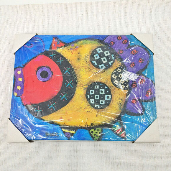 Whimsy Fish Wall Art Jenny Foster Ruffles Canvas Whimsy 2012 RARE Dead Stock - Picture 14 of 16